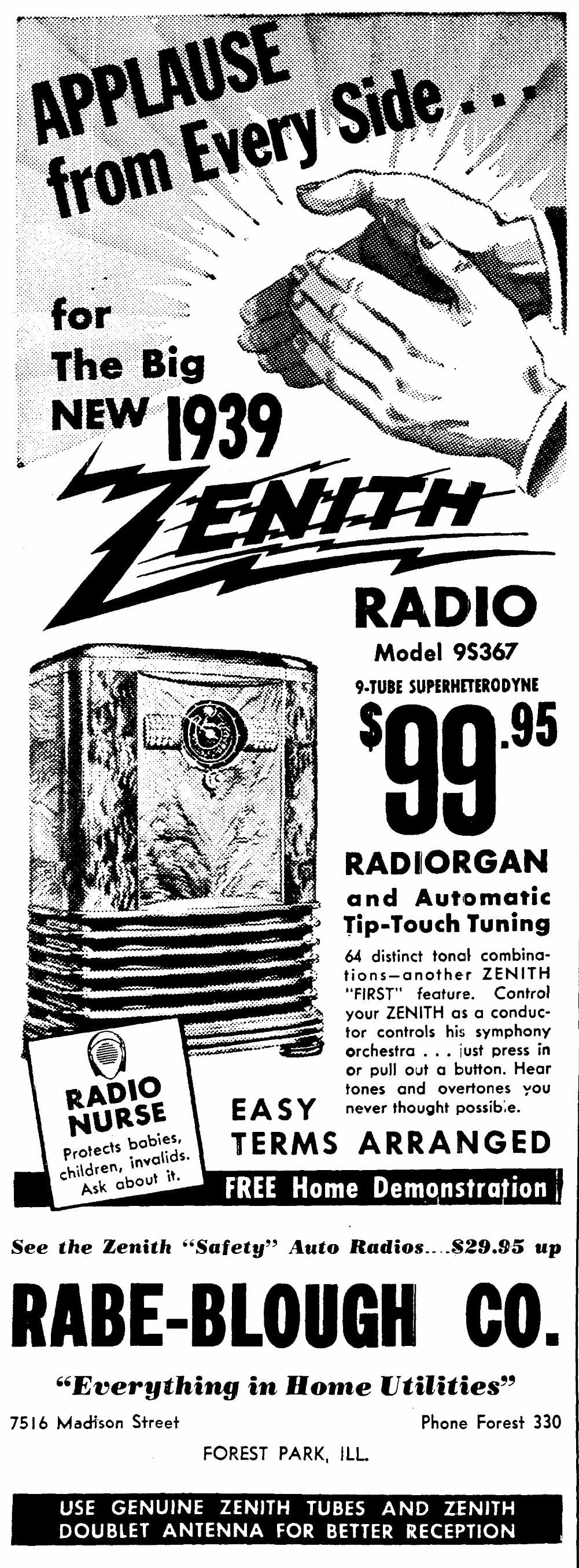 Zenith 9S367 Radio